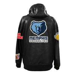 Memphis Grizzlies Jeff Hamilton Vegan Leather Full-Zip Hoodie Black - NBA