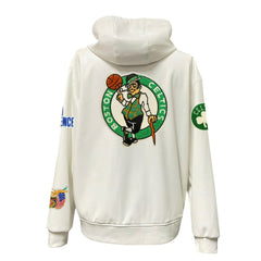 Boston Celtics Jeff Hamilton Vegan Leather Full-Zip Hoodie White - NBA