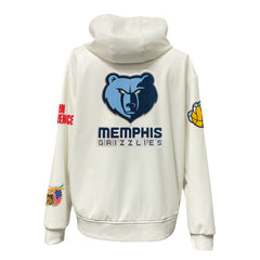 Memphis Grizzlies Jeff Hamilton Vegan Leather Full-Zip Hoodie White - NBA
