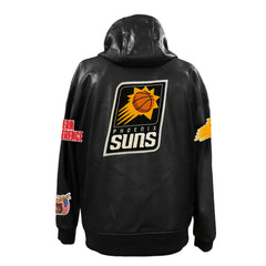 Phoenix Suns Jeff Hamilton Vegan Leather Full-Zip Hoodie Black - NBA