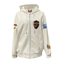 Cleveland Cavaliers Jeff Hamilton Vegan Leather Full-Zip Hoodie White - NBA