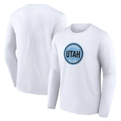 Utah Mammoth Fanatics Draft Logo Long Sleeve T-Shirt - White - NHL