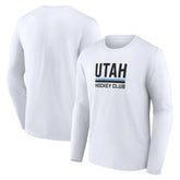 Utah Mammoth Fanatics Secondary Logo Long Sleeve T-Shirt - White - NHL
