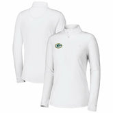 Green Bay Packers Women's Sport Playa Vista IslandZone Quarter-Zip Jacket White | Tommy Bahama