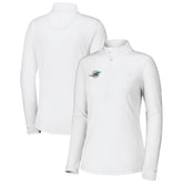 Miami Dolphins Women's Sport Playa Vista IslandZone Quarter-Zip Jacket White | Tommy Bahama