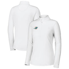 Miami Dolphins Women's Sport Playa Vista IslandZone Quarter-Zip Jacket White | Tommy Bahama
