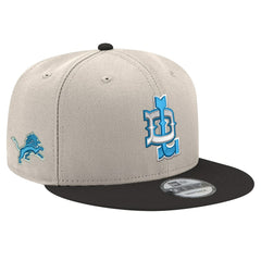 Detroit Lions New Era City Originals 9FIFTY Snapback Hat Cream/Blue | NFL