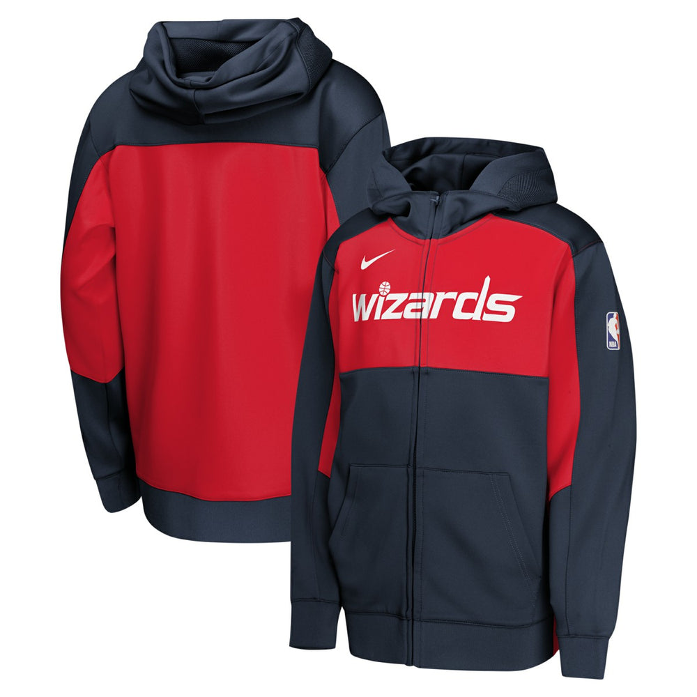 Washington Wizards Youth Authentic On-Court Showtime Performance Full-Zip Hoodie Navy/Red - NBA