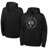 Brooklyn Nets Youth Performance Practice Spotlight Pullover Hoodie Black - NBA