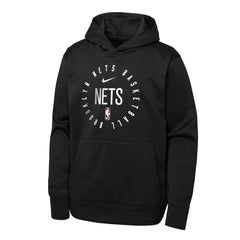 Brooklyn Nets Youth Performance Practice Spotlight Pullover Hoodie Black - NBA