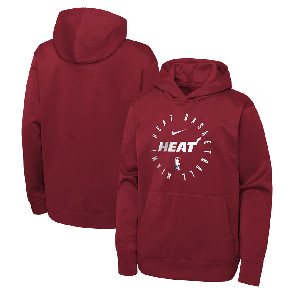 Miami Heat Youth Performance Practice Spotlight Pullover Hoodie Red - NBA