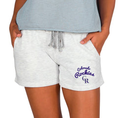 Colorado Rockies Concepts Sport Women's Mainstream French Terry Tri-Blend Shorts - MLB
