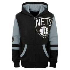 Brooklyn Nets Preschool Straight To The League Full-Zip Hoodie Black - NBA