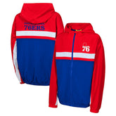 Philadelphia 76ers Youth Headliner Windbreaker Full-Zip Hoodie Jacket Red - NBA