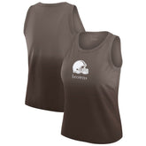 Cleveland Browns WEAR by Erin Andrews x Gracie Hunt Women's Ombre Tank Top Brown | NFL
