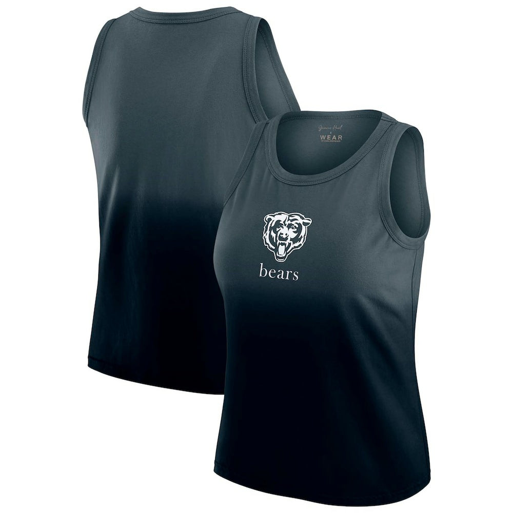 Chicago Bears WEAR by Erin Andrews x Gracie Hunt Women's Ombre Tank Top Navy | NFL