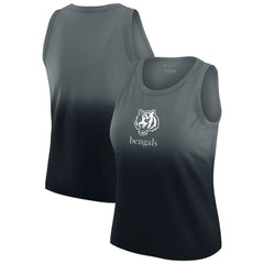 Cincinnati Bengals WEAR by Erin Andrews x Gracie Hunt Women's Ombre Tank Top Black | NFL