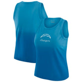 Los Angeles Chargers WEAR by Erin Andrews x Gracie Hunt Women's Ombre Tank Top Blue | NFL