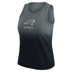 Carolina Panthers WEAR by Erin Andrews x Gracie Hunt Women's Ombre Tank Top Black | NFL