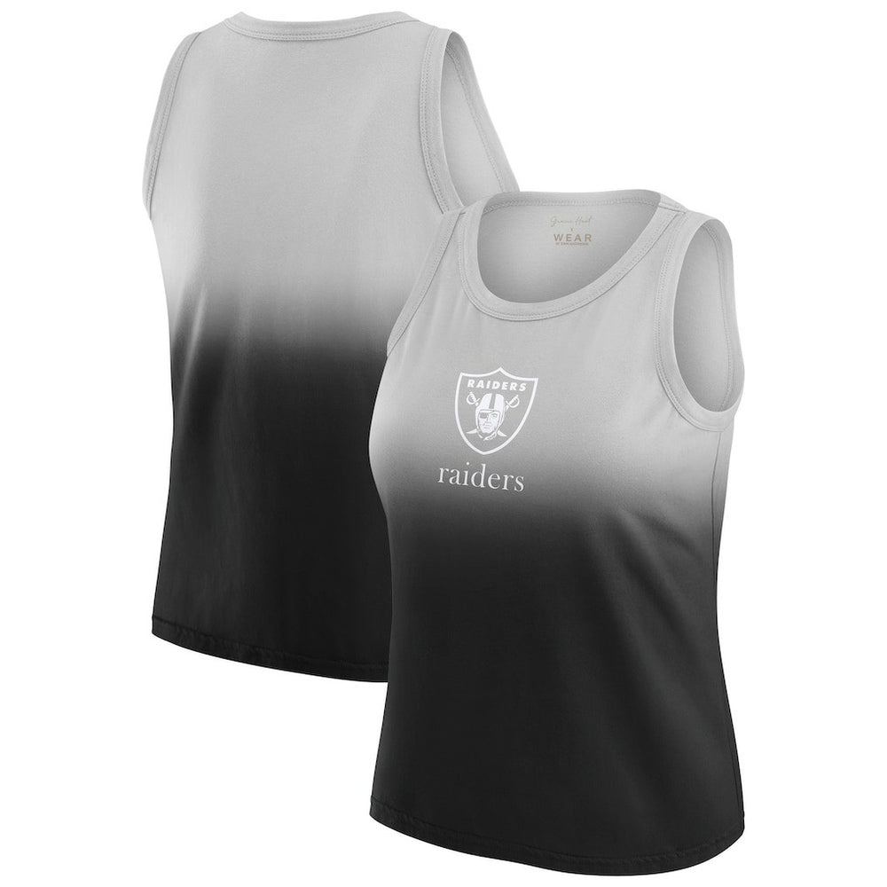 Las Vegas Raiders WEAR by Erin Andrews x Gracie Hunt Women's Ombre Tank Top Black | NFL