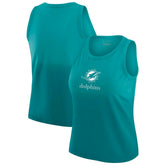 Miami Dolphins WEAR by Erin Andrews x Gracie Hunt Women's Ombre Tank Top Aqua | NFL