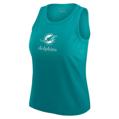 Miami Dolphins WEAR by Erin Andrews x Gracie Hunt Women's Ombre Tank Top Aqua | NFL
