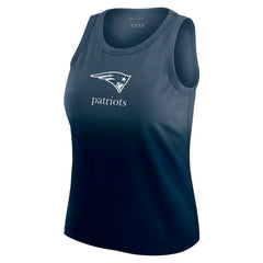 New England Patriots WEAR by Erin Andrews x Gracie Hunt Women's Ombre Tank Top Navy | NFL