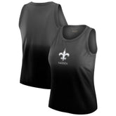 New Orleans Saints WEAR by Erin Andrews x Gracie Hunt Women's Ombre Tank Top Black | NFL