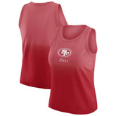 San Francisco 49ers WEAR by Erin Andrews x Gracie Hunt Women's Ombre Tank Top Scarlet | NFL