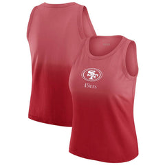 San Francisco 49ers WEAR by Erin Andrews x Gracie Hunt Women's Ombre Tank Top Scarlet | NFL