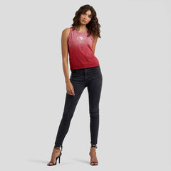 San Francisco 49ers WEAR by Erin Andrews x Gracie Hunt Women's Ombre Tank Top Scarlet | NFL