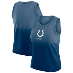 Indianapolis Colts WEAR by Erin Andrews x Gracie Hunt Women's Ombre Tank Top Heather Navy | NFL