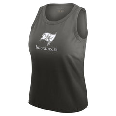 Tampa Bay Buccaneers WEAR by Erin Andrews x Gracie Hunt Women's Ombre Tank Top Pewter | NFL