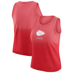 Kansas City Chiefs WEAR by Erin Andrews x Gracie Hunt Women's Ombre Tank Top Red | NFL