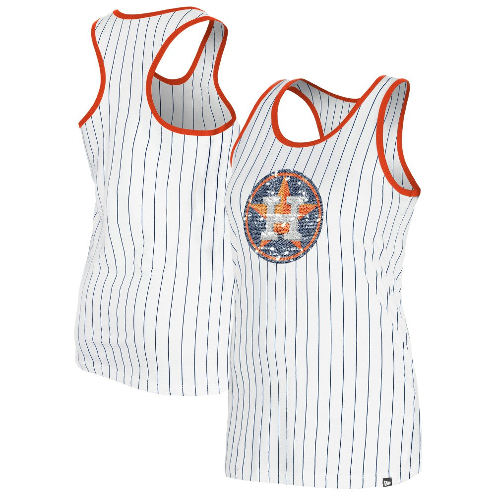 Houston Astros New Era Women's Gameday Pinstripe Tank Top - MLB
