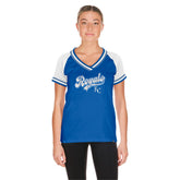Kansas City Royals New Era Women's Gameday Raglan V-Neck T-Shirt - MLB
