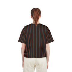 Baltimore Orioles New Era Women's Cooperstown Collection Multiplier Pinstripe Cropped T-Shirt - MLB