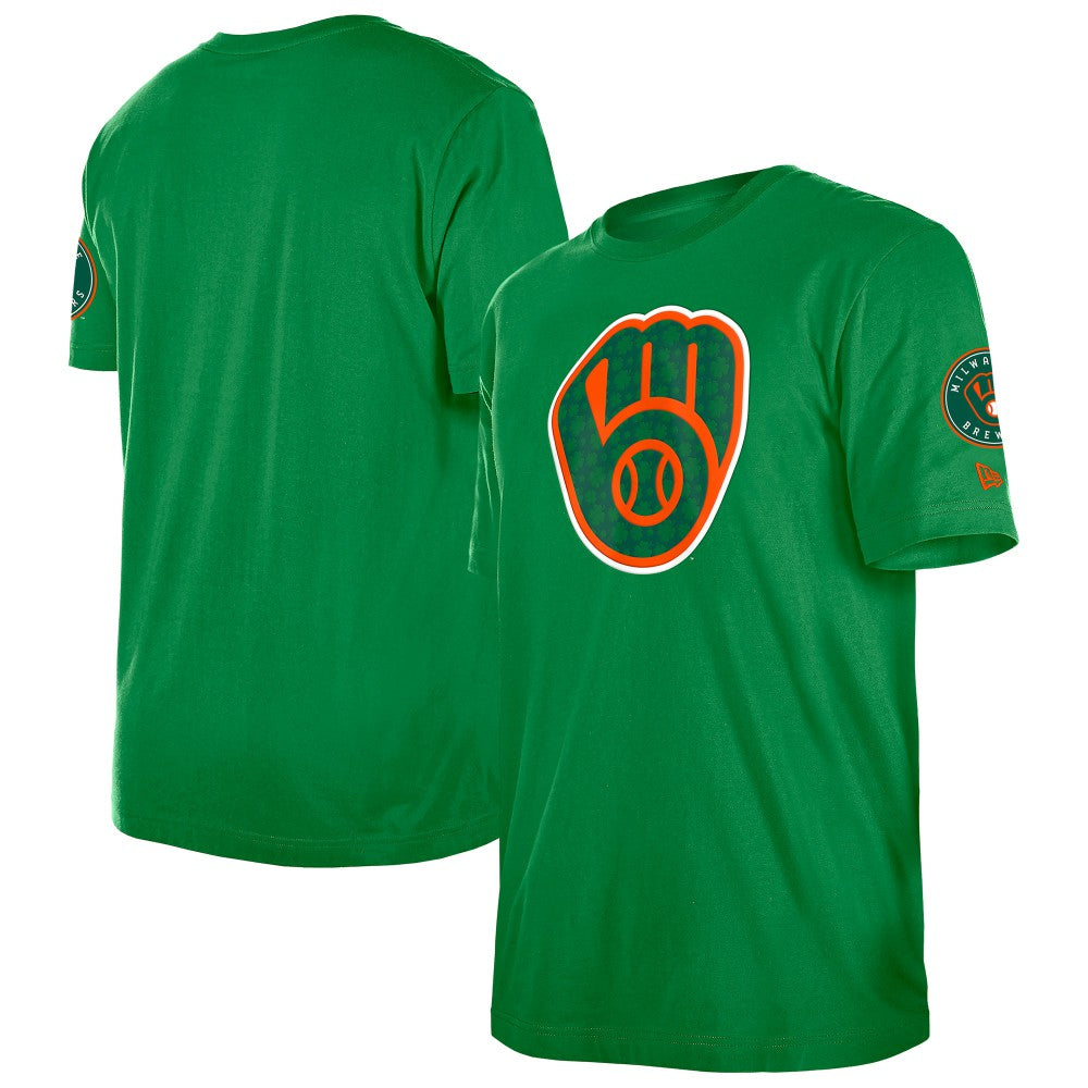 Milwaukee Brewers New Era St. Patrick's Day Shamrock Fill T-Shirt - MLB