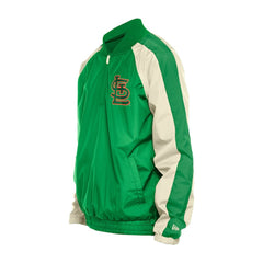 St. Louis Cardinals New Era St. Patrick's Day Ripstop Raglan Quarter-Zip Windbreaker - MLB