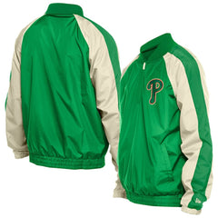 Philadelphia Phillies New Era St. Patrick's Day Ripstop Raglan Quarter-Zip Windbreaker - MLB