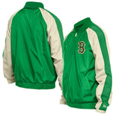 Boston Red Sox New Era St. Patrick's Day Ripstop Raglan Quarter-Zip Windbreaker - MLB