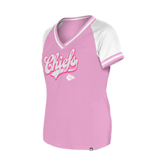 Kansas City Chiefs New Era Women's Mommy & Me V-Neck T-Shirt Pink | NFL