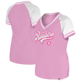 Las Vegas Raiders New Era Women's Mommy & Me V-Neck T-Shirt Pink | NFL