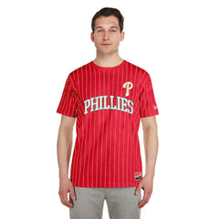 Philadelphia Phillies New Era Throwback Pinstripe T-Shirt - MLB