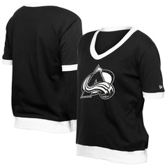 Colorado Avalanche New Era Women's Game Day Rhinestuds T-Shirt - Black - NHL