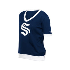 Seattle Kraken New Era Women's Game Day Rhinestuds T-Shirt - Deep Sea Blue - NHL