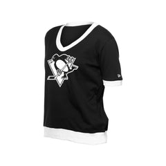 Pittsburgh Penguins New Era Women's Game Day Rhinestuds T-Shirt - Black - NHL