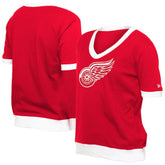 Detroit Red Wings New Era Women's Game Day Rhinestuds T-Shirt - Red - NHL