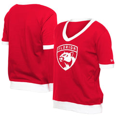 Florida Panthers New Era Women's Game Day Rhinestuds T-Shirt - Red - NHL