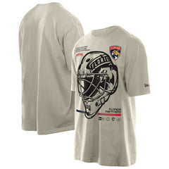Florida Panthers New Era Goalie Mask T-Shirt - Cream - NHL